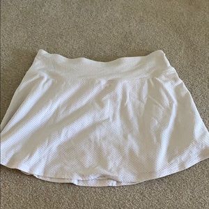 White tennis skirt